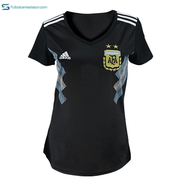 Camiseta Argentina 2ª Mujer 2018 Negro Azul